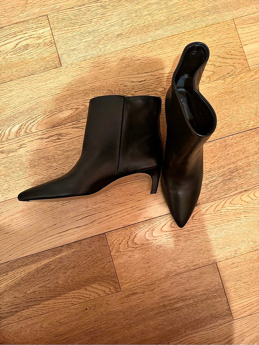Everlane The Editor Boot Pointed Toe Heeled Boots in Black